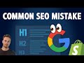 Shopify SEO - A Really Common SEO Mistake in 2025 (especially on Horizon theme)