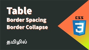 CSS Border Spacing and Collapse Properties Explained in Tamil