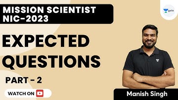 Expected Question for NIC-2023 | Part 2 | Manish Kumar Singh