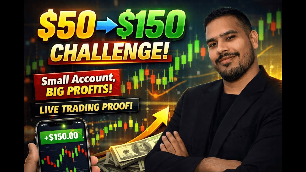 $50 ➜ $150 CHALLENGE 🔥 | BTC • GOLD • FOREX LIVE | Money with Mahi 
