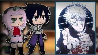 Naruto friend react to Naruto as gojo|au|