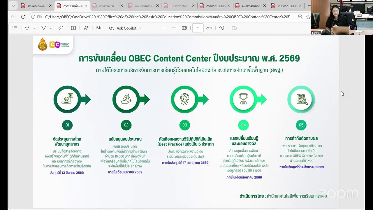 การประชุมทางไกลผ่านระบบสื่อสารสองทางในการพัฒนาให้ความรู้สร้างความเข้าใจกับศึกษานิเทศก์และบุคลากรฯ