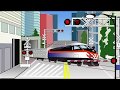 アメリカの踏切　Level Crossings of the World, US version ｜踏切アニメ動画