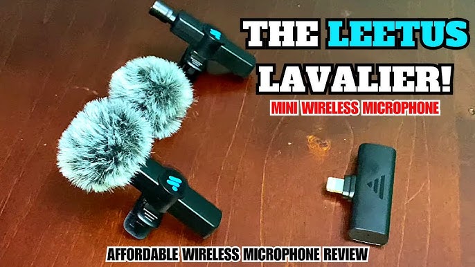 Leettus 2pcs Lavalier Micrófono Inalámbrico para iPhone iPad, Micrófon