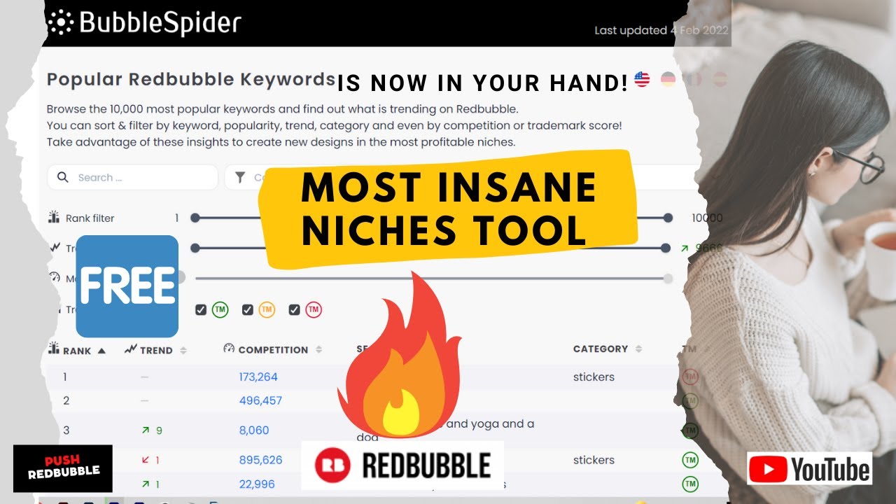 One of the best Redbubble Keyword Tool for finding niches! Redbubble working method