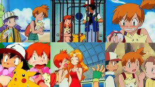 Every Time Ash \& Misty Get Teased By Others About Their Relationship || Pokeshipping Moments ||