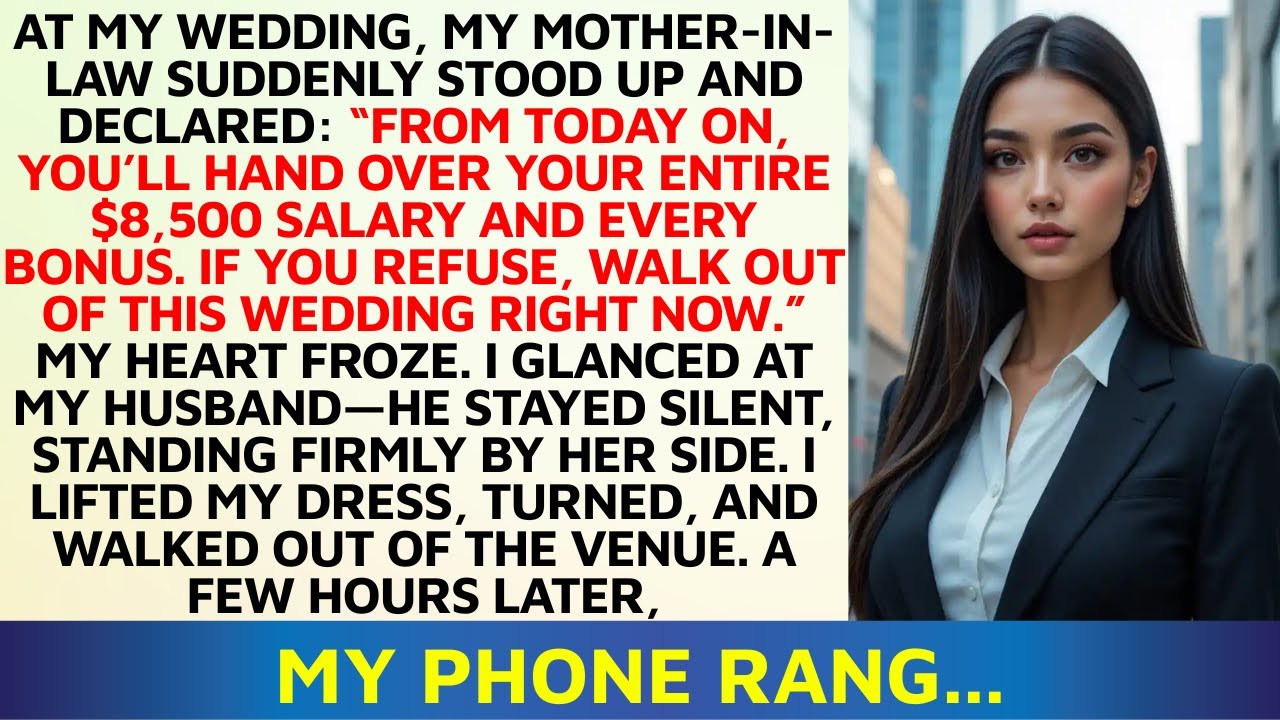 On My Wedding Day, MIL Tried to Steal My $8,500 Salary — She Regretted It Fast | Storytime