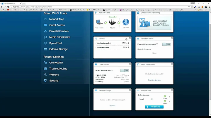 EA7500 Router Interface