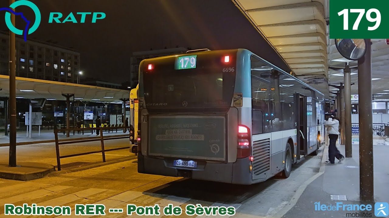 Bus 179 RATP - Citaro Facelift N°6696 Robinson RER --- Pont de Sèvres [KICKDOWN 😈🚀💥🔊]