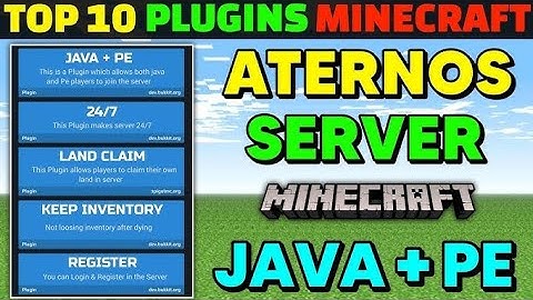 Top 10 Best Plugins for aternos  Minecraft Server (2025) java +pe ||
