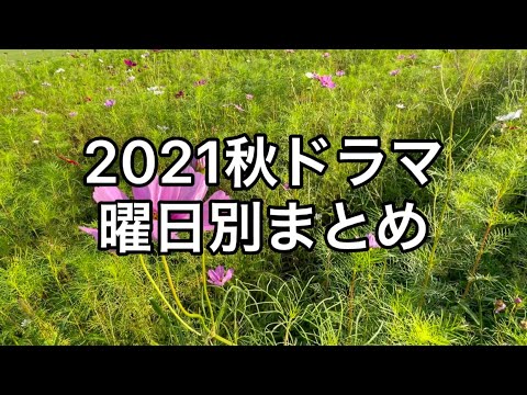 2021秋ドラマ曜日別まとめ
