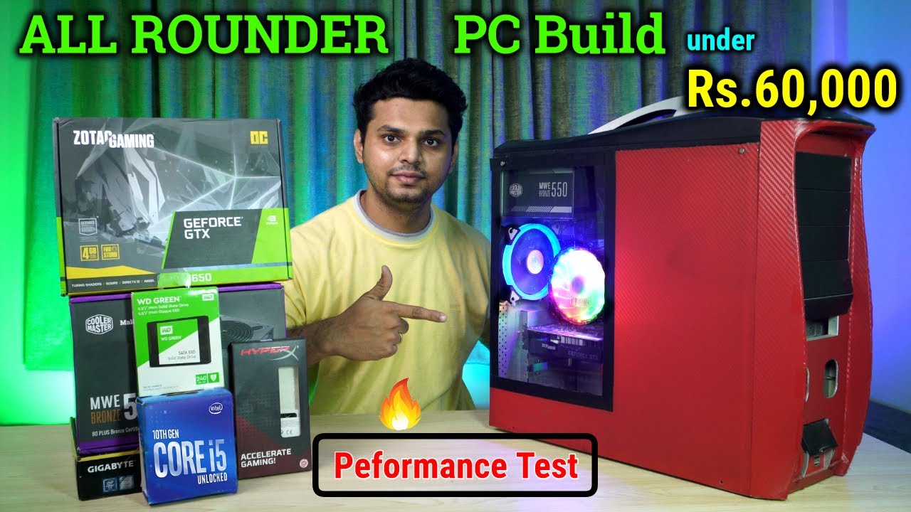 Best Gaming Pc Build Under Rs 60 000 In India 21 Performance Test Included Youtube