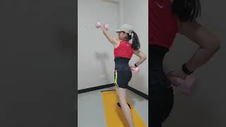 Homeworkout With My Sliding Board Plus 2Kg Dumbbells