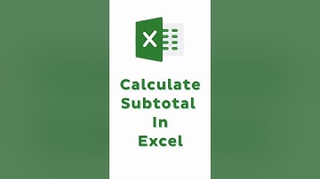 Calculate SUBTOTAL in Excel ( In 2 Easy Steps) #shorts #excel