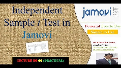 Lecture 6: Independent T Test in Jamovi (Practical)