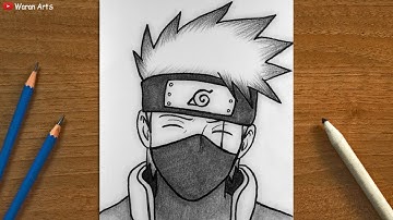 Easy Anime Drawing || How to Draw Kakashi Hatake || Naruto Drawing Tutorial for beginners