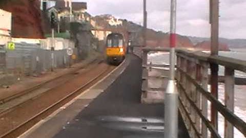 First Great Western Pacer/Nodding Donkey class 142 arrives at Dawlish