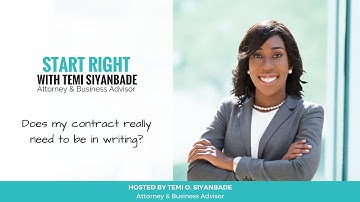 Does my contract really need to be in writing?