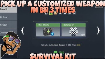 PICK UP A CUSTOMIZED WEAPON IN BR 3 TIMES SURVIVAL KIT CALL OF DUTY MOBILE COD MOBILE CODM