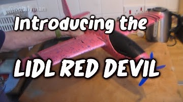 My Lidl RED DEVIL has an exciting HOT MAIDEN (and crash) - 1st attempt at an aerobatic Lidl plane