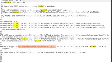 GetPocket Online Website CSRF Cross Site Request Forgery  Web Security Vulnerability