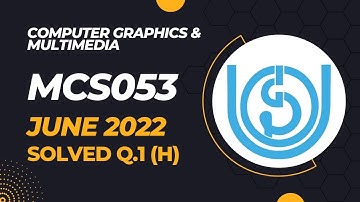 IGNOU MCS53 JUNE 2022 SOLVED QUESTION PAPER | Question 1(h) | ONE QUESTION IN A VIDEO