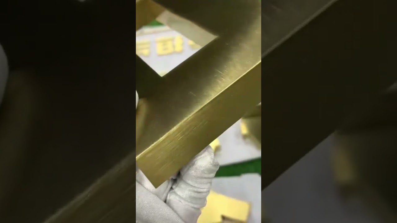 Gold brushed stainless steel metal letters and signs have high-end outlook, perfect for business.