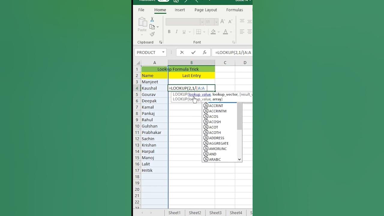 How to find last entry in excel sheet shorts youtube