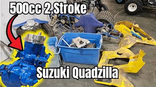 Abandoned Suzuki Quadzilla Lt500r Project and Engine Assembly 