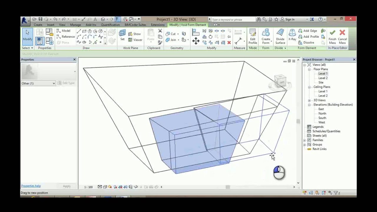 tip trick 5 autodesk revit mass 1 subtractive and additive form additive form