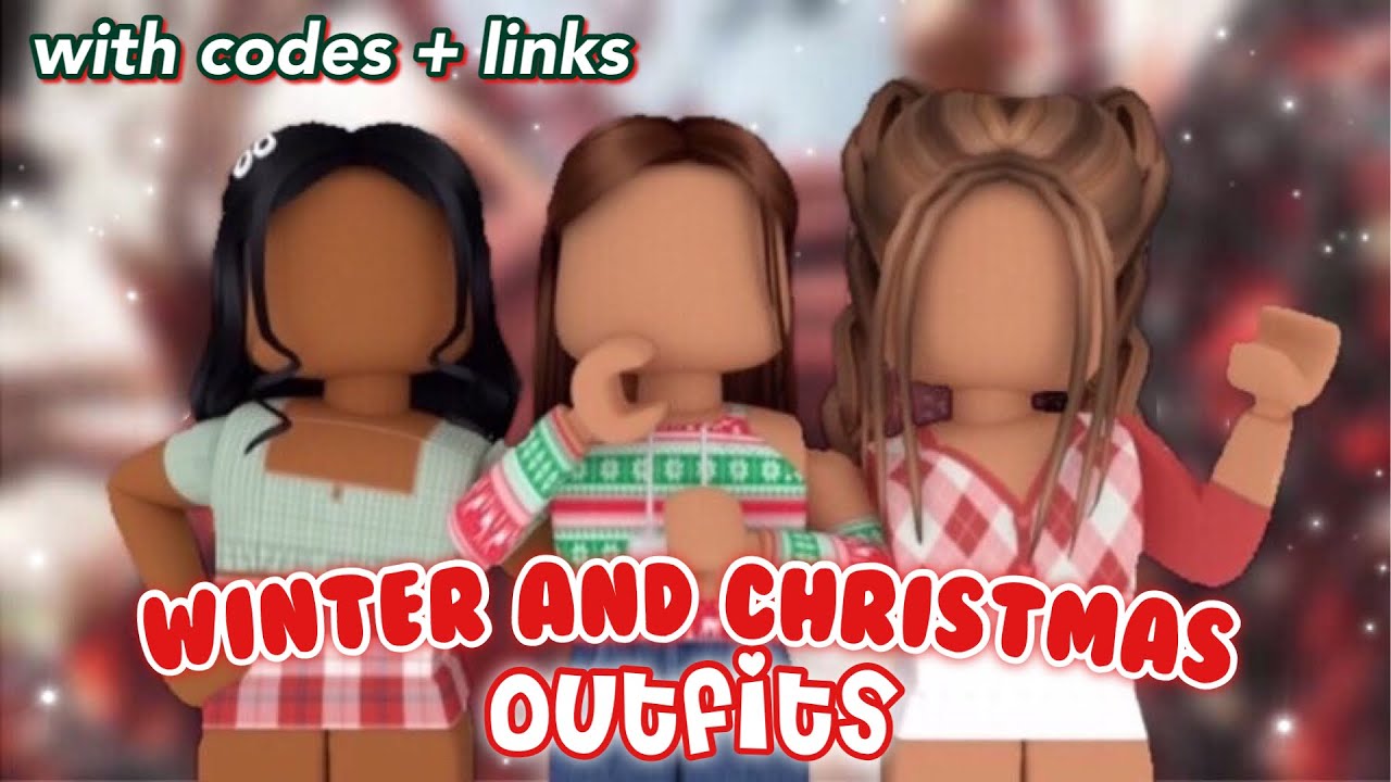 Aesthetic Roblox Christmas Outfits Winter Outfits With Codes Links Youtube - roblox winter outfit codes