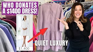 I stumbled upon a $1,400 dress at the thrift store! THRIFT WITH ME Quiet Luxury for Poshmark & eBay