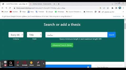 how to search thesis in Asian research index and download
