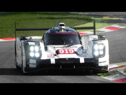 Porsche 919 Hybrid LMP1 In Action On Track - V4 Turbo Engine Sound