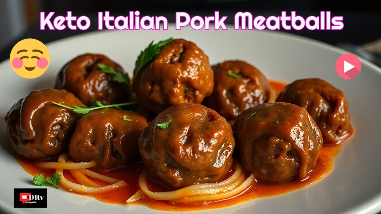 Keto Italian Pork Meatballs 1 video