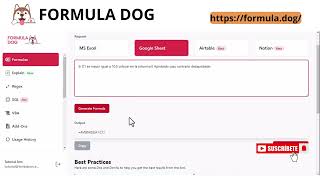 FORMULA DOG - Convierte automáticamente su texto en fórmulas de Excel, código VBA.