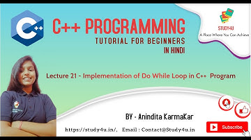 Implementation of Do While Loop in Program | C++ Tutorials in Hindi | By Anindita Karmakar
