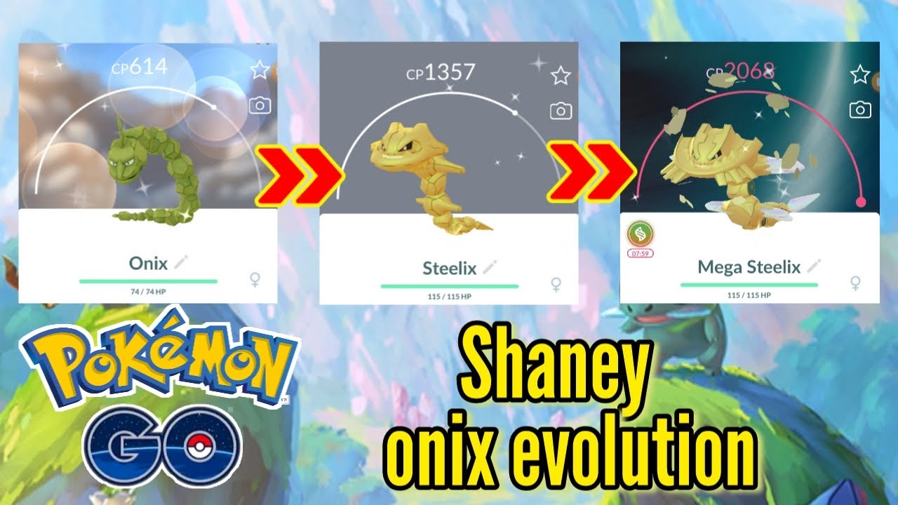 Pokemon go Shiny onix evolution YouTube