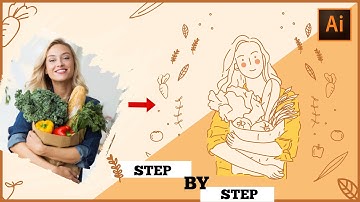 Step By Step Tutorial||How To  Create Flat Illustration Based on Photo in AI ||Adrianne Walujo style