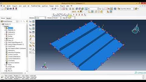 Abaqus Tutorial Videos   How to Analysis 3D shell Stiffened Plate in Abaqus
