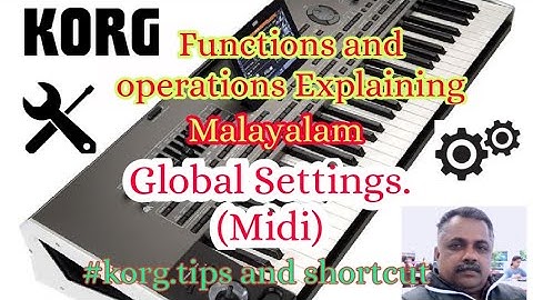 Korg pa Arranger keyboards functions and operations Malayalam explanation..