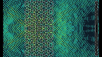 Waves crossing a refracting metamaterial with a hex structure