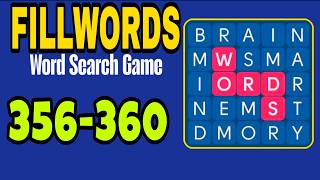 FILLWORDS Word Search Games level 356 357 358 359 360