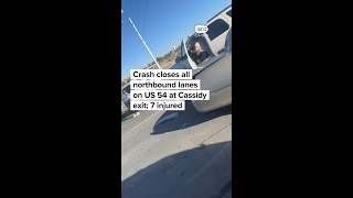 Crash closes all northbound lanes on US 54 at Cassidy exit; 7 injured