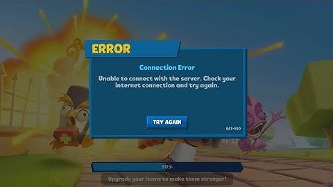 Fix Zooba Unable to connect with the server. Check your internet connection and try again Problem