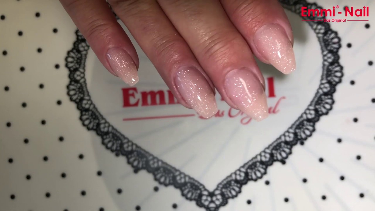 Emmi Nail Acryl Gel Nude Glitter Perfekt Fur Babyboomer Youtube