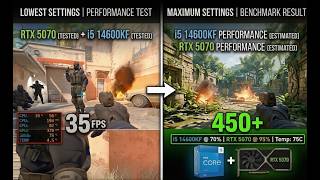 CS2 RTX 5070 + i5-14600KF | Performance Benchmark: Low vs Ultra Settings