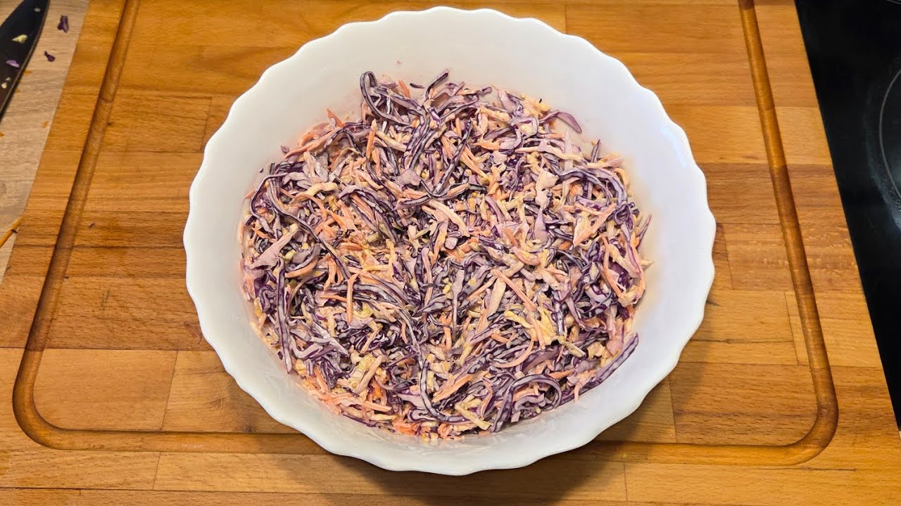Капустный салат. Коул- слоу. Салат из краснокочанной капусты