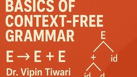 Lecture 27 Basics of Context Free Grammars