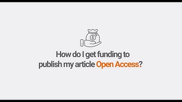 How do I get funding to publish my article open access?
